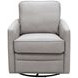 Turner Stone Leather Upholstered Swivel Glider Accent Chair