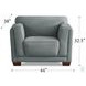 Preston Slate Leather Upholstered Accent Chair