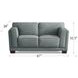 Preston Slate Leather 67" Loveseat