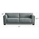 Preston Slate Leather 93" Sofa