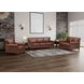 Navrell Pecan Leather Living Room Set