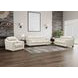 Upton Vanilla Leather Living Room Set