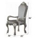 Dresden Gray Upholstered Arm Chair with Nailhead Trim Set of 2