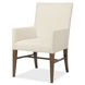 Driftwood Beige and Medium Brown Upholstered Arm Chair