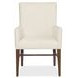 Driftwood Beige and Medium Brown Upholstered Arm Chair