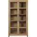 Driftwood Light Brown 2 Glass Door Display Cabinet