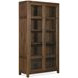 Driftwood Medium Brown 2 Glass Door Display Cabinet