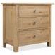Timberline Light Brown 3 Drawer Nightstand with USB Charging