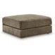 Camellia Court Coffee Upholstered Square Storage Ottoman with Casters