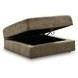 Camellia Court Coffee Upholstered Square Storage Ottoman with Casters
