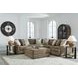 Camellia Court Coffee Upholstered Square Storage Ottoman with Casters