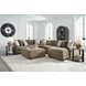Camellia Court Coffee Upholstered Square Storage Ottoman with Casters