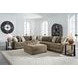 Camellia Court Coffee Upholstered Square Storage Ottoman with Casters