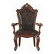 Picardy Brown Upholstered Arm Chair with Nailhead Trim Set of 2