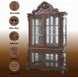 Picardy Honey Oak 4 Door Curio Cabinet with LED