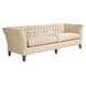 Duncan Nehir Sand Leather 98" Sofa with Pillows