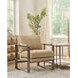 Corbin Nehir Sand Leather Upholstered Accent Chair