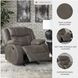 First Base Gunmetal Rocker Recliner
