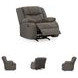 First Base Gunmetal Rocker Recliner