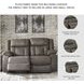 First Base Gunmetal Reclining Loveseat