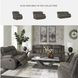 First Base Gunmetal Reclining Loveseat