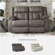 First Base Gunmetal Reclining Loveseat