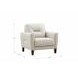 Elowen Vanilla Leather Upholstered Accent Chair