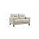Elowen Vanilla Leather 57" Loveseat