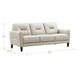 Elowen Vanilla Leather 80" Sofa