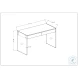 6903 Gloss White And Clear Glass Desk