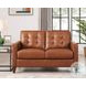 Cassian Nutmeg Leather Living Room Set