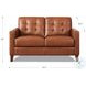 Cassian Nutmeg Leather Living Room Set