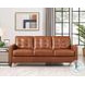 Cassian Nutmeg Leather 80" Sofa