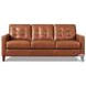 Cassian Nutmeg Leather 80" Sofa