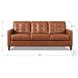 Cassian Nutmeg Leather 80" Sofa