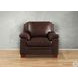 Ironvale Chestnut Leather Upholstered Accent Chair