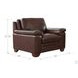 Ironvale Chestnut Leather Upholstered Accent Chair