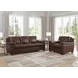 Ironvale Chestnut Leather Upholstered Accent Chair