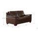 Ironvale Chestnut Leather 62" Loveseat