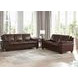 Ironvale Chestnut Leather 62" Loveseat