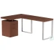 6921 Walnut Reversible Desk