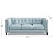 Elric Spa Blue Leather 84" Sofa
