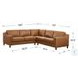 Isla Cognac Top Grain Leather Sectional