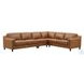 Isla Cognac Top Grain Leather Sectional