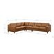 Isla Cognac Top Grain Leather 4 Piece Sectional