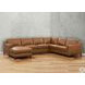 Isla Cognac Top Grain Leather LAF Chaise Sectional