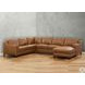 Isla Cognac Top Grain Leather RAF Chaise Sectional