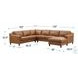 Isla Cognac Leather Modular Sectional