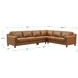Isla Cognac Top Grain Leather LAF Chaise Sectional