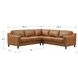 Isla Cognac Top Grain Leather 3 Piece Sectional